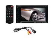 6.5 Double DIN In Dash DVD MP3 CD AM FM Receiver with Bluetooth R Rear Camera BVB9376RC