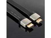 HDMI Flat Cable with metal head Male to Male 1.4V 3D 1080P cabo HDMI for PC HDTV PS3 Xbox apple tv