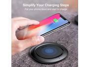 Wireless Charger,  Ultra Slim Qi Fast Wireless Charging Pad for Samsung Galaxy Note 8 S8 Plus S8 S7 S7 Edge Note 5 and Standard Charge for iPhone X /iPhone 8 /