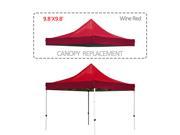 Cloud Mountain 9.8 X 9.8 Feet Pop Up Gazebo Replacement Canopy Cover with UV Resistent Waterproof Wine Red