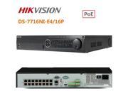 HIKVISION DS 7716N E4 16P 16CH POE NVR 5MP 3MP HD Video Recorder for IP Cameras