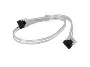 18 inch SATA3 SATA III 6Gb s Serial ATA DATA cable w latch Locking 90 Degree to 180 Degree for Hard Drive Disk HDD SSD Silver