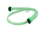 18 inch SATA3 SATA III 6Gb s Serial ATA DATA cable w latch Locking 90 Degree to 180 Degree for Hard Drive Disk HDD SSD UV Green