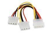 18AWG 8 inches Power Supply IDE 4 pin Molex LP4 Male to 2 x Female Power Splitter Cable