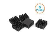 5pcs lot Anodized Black Aluminum Heatsink 20x20x10mm Electronic Chip Cooling Radiator Cooler for power IC Electric chipset etc.