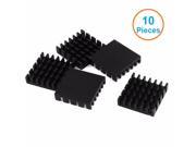 10pcs lot Anodized Black Aluminum Heatsink 19x19x5mm Electronic Cooling Radiator Cooler for Graphics Video Card IC Motherboard