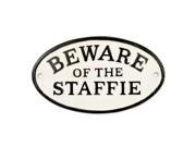 Staffie Cast Iron Oval Sign by Magnet Steel Inc.