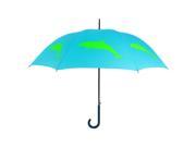 Dolphin Umbrella Aquamarine Green on Blue 34.5 long X 48 arc canopy