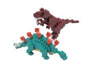 Nanoblock Stegosaurus and Tyrannosaurus T Rex Model Kit