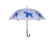 Schnauzer Gray and Navy Blue Umbrella by San Francisco Umbrella Company