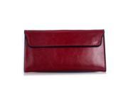 Genuine Leather Women Wallet Long Purse Vintage Solid Cowhide Multiple Cards Holder Clutch Fashion Standard Wallet KJ169