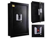 Black Fingerprint Wall Hidden Safe Biometric Lock Security Box Cash Jewelry Gun