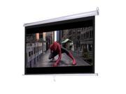 100 Manual Projection Screen Pull Down Projector 16 9 Home HD Movie Matte White