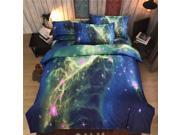 2pc Duvet Cover Set 3D Galaxy Sky Cosmos Print Bedding Set Pillow Case Twin Size S4