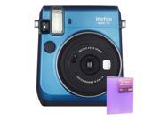 Fujifilm Instax Mini 70 Instant Film Camera (Blue) + Free 4 x 6 Photo Album