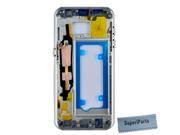 1PC SuperiParts Original Middle Frame Mid Bezel Metal Housing Replacement Repair Spare Part for Samsung Galaxy S7 G930 +1PC SuperiParts Cloth Gold