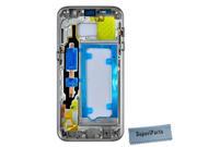 1PC SuperiParts Original Middle Frame Mid Bezel Metal Housing Replacement Repair Spare Part for Samsung Galaxy S7 G930 +1PC SuperiParts Cloth Silver