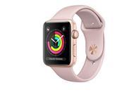 Apple Watch Series 3 42mm Smartwatch (GPS Only, Gold Aluminum Case, Pink Sand Sport Band)