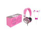 UPC 021331488466 product image for Hello Kitty SH1-01009 3-In-1 Stereo Pack Earphones | upcitemdb.com