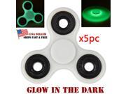 5X Glowing Hand Spinner Tri Fidget metal Ball Desk Focus Toy EDC For Kids/Adults