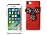 For iPhone 7/6/6S Case TPU Protective Cover with LED Fidget Spinner Toy Red