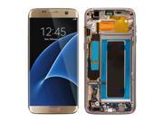 Gold LCD Touch Screen Digitizer + Frame Samsung Galaxy S7 Edge G935T G935A