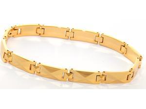 8" x 1/4" Electroplated 18K gold Narrow tungsten carbide bracelet with facets 8" x 1/4" Electroplated 18K gold Narrow tungsten carbide bracelet with facets