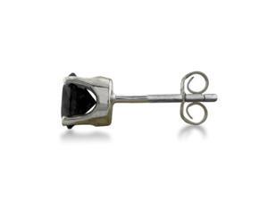 1CT Black Diamond Stud Earrings in 10K White Gold 1CT Black Diamond Stud Earrings in 10K White Gold