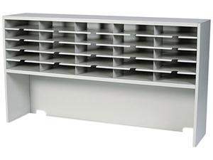 Mayline SR6033RPG Mailroom system 1 tier sorter with riser 25 pockets 60w x 13-1/4d x 33-1/4h Mayline SR6033RPG Mailroom system 1 tier sorter with riser 25 pockets 60w x 13-1/4d x 33-1/4h