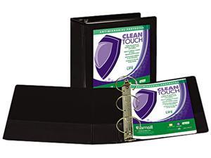 Samsill 18290 Clean Touch Locking Round Ring View Binder- 4" Capacity- Black Samsill 18290 Clean Touch Locking Round Ring View Binder- 4" Capacity- Black