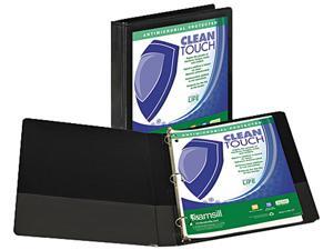Samsill 18230 Clean Touch Locking Round Ring View Binder- 1" Capacity- Black Samsill 18230 Clean Touch Locking Round Ring View Binder- 1" Capacity- Black