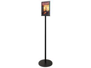 Double-Sided Magnetic Sign Stand, 8 1/2 X 11 Insert, 56" High, Clear/black Double-Sided Magnetic Sign Stand, 8 1/2 X 11 Insert, 56" High, Clear/black