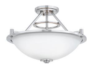 Quoizel Brushed Nickel Avery Large Brushed Nickel Semi Flush Quoizel Brushed Nickel Avery Large Brushed Nickel Semi Flush