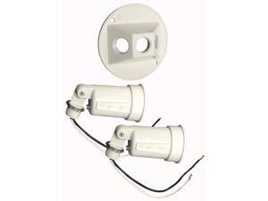 Bell Outdoor 5625-6 4" White Round Dual Lampholders Bell Outdoor 5625-6 4" White Round Dual Lampholders