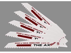 Milwaukee 48-00-5021 6" 8 TPI The Ax™ Demolition Sawzall® Reciprocating Blade Milwaukee 48-00-5021 6" 8 TPI The Ax™ Demolition Sawzall® Reciprocating Blade