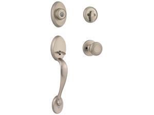 Kwikset Signature Series 98001-124 Satin Nickel Smartkey™ Chelsa® Handleset With Cameron® Knob Kwikset Signature Series 98001-124 Satin Nickel Smartkey™ Chelsa® Handleset With Cameron® Knob