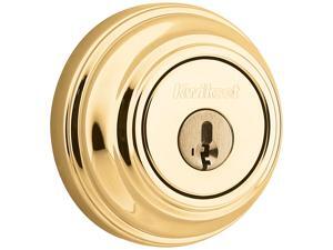 Kwikset 980 3 SMT CP 980 Single Cylinder Deadbolt feat SmartKey in Polished Brass Kwikset 980 3 SMT CP 980 Single Cylinder Deadbolt feat SmartKey in Polished Brass