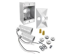 Bell Outdoor 5818-6 75 To 150 Watt White Rectangular Dual Lampholder Kits Bell Outdoor 5818-6 75 To 150 Watt White Rectangular Dual Lampholder Kits