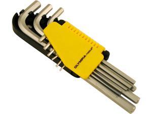 Olympia Tools International, Inc. 9 Pcs SAE HEX Key Wrench 04-908 Steel Olympia Tools International, Inc. 9 Pcs SAE HEX Key Wrench 04-908 Steel