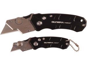 Olympia Tools 4OPA33203 2Pcs Turbofold Utility Knife 33-203 Black Olympia Tools 4OPA33203 2Pcs Turbofold Utility Knife 33-203 Black