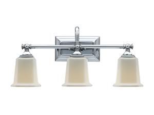Quoizel NL8603C Polished Chrome Nicholas Bath Fixture With 3 Lights Quoizel NL8603C Polished Chrome Nicholas Bath Fixture With 3 Lights