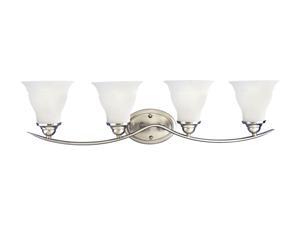 Progress Lighting Brushed Nickel Trinity Four Light Bath Vanity Progress Lighting Brushed Nickel Trinity Four Light Bath Vanity