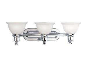 Progress Lighting Polished Chrome 3-Light Bath Bracket Progress Lighting Polished Chrome 3-Light Bath Bracket