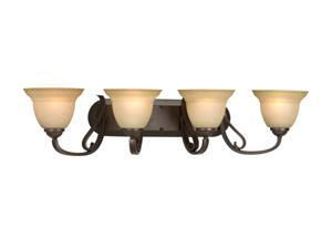 Progress Lighting Forged Bronze 4-Light Bath Bracket with Tea Stain Etched Glass Progress Lighting Forged Bronze 4-Light Bath Bracket with Tea Stain Etched Glass