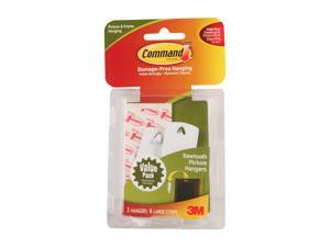3M Command 17042 Sawtooth Picture Hanging Hooks Value Pack, White, 3 Hangers, 6 Strips 3M Command 17042 Sawtooth Picture Hanging Hooks Value Pack, White, 3 Hangers, 6 Strips