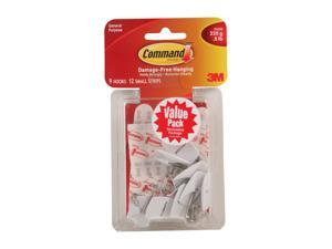 3M Command 17067-VP Small Wire Hooks Value Pack, White, 9 Hooks, 12 Strips 3M Command 17067-VP Small Wire Hooks Value Pack, White, 9 Hooks, 12 Strips