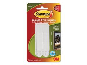 3M Command 17206 Large Picture Hanging Strips, White, 4 Sets of Strips 3M Command 17206 Large Picture Hanging Strips, White, 4 Sets of Strips