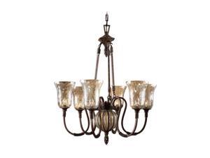 Uttermost Galeana 6 light Chandelier Brown 21045 Uttermost Galeana 6 light Chandelier Brown 21045