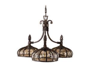 Uttermost Galeana 3 light Chandelier Brown 21046 Uttermost Galeana 3 light Chandelier Brown 21046