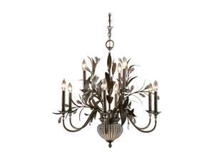 Uttermost Cristal de Lisbon 9+2 Light Chandelier Bronze 21094 Uttermost Cristal de Lisbon 9+2 Light Chandelier Bronze 21094